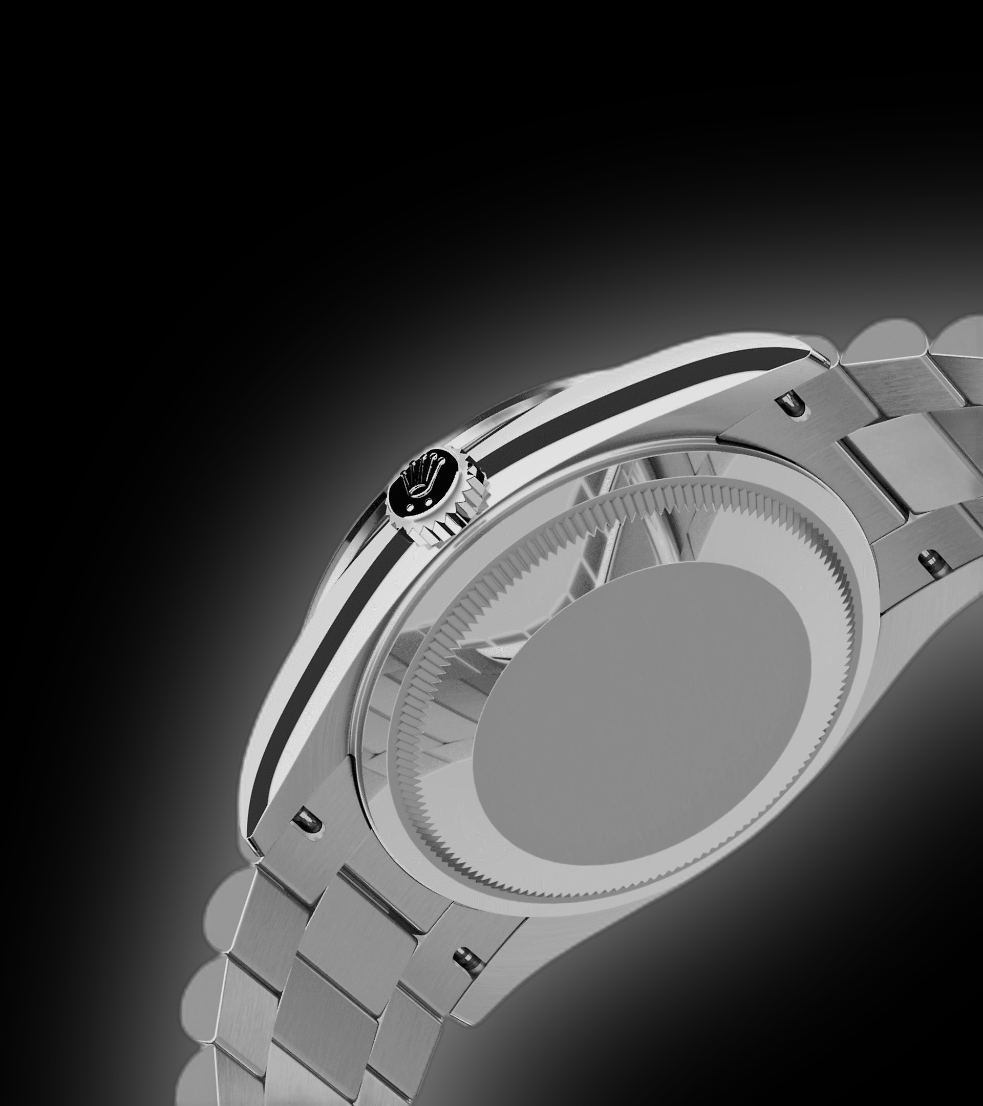 Rolex Day-Date 36 128349 Blue Ombré Dial, 18 kt White Gold, 36.0