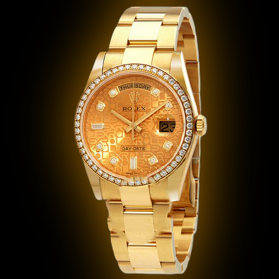 [Champagne] 温度差 Rolex Day-Date 118348 Champagne Dial, 18k Yellow Gold, President