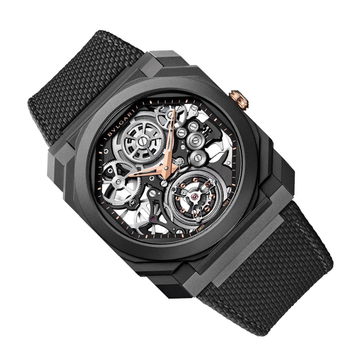 Bulgari Octo Finissimo Titanium, 40.0 mm, Rubber, 30.0 m