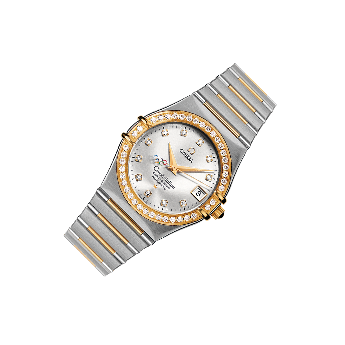 Omega Constellation 35.5 111.25 Silver Dial, Yellow Gold