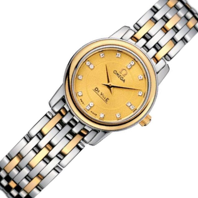 Omega De Ville Prestige 4370.16 Champagne Dial, Yellow Gold, 22.0