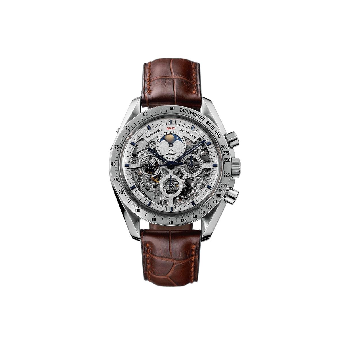 moon様 Omega Speedmaster Moonphase 3688.30 Skeleton Dial, Platinum