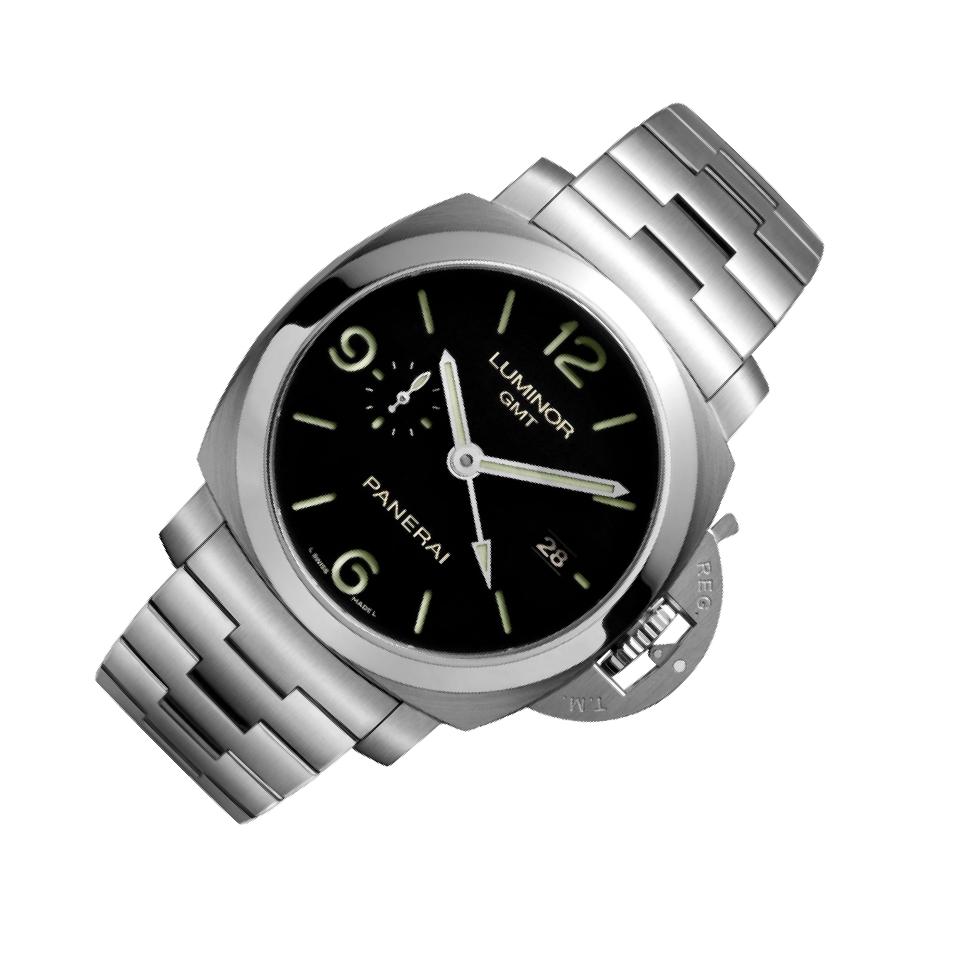 Panerai Luminor 1950 00329 Black Dial, Stainless Steel, 44.0 mm, GMT