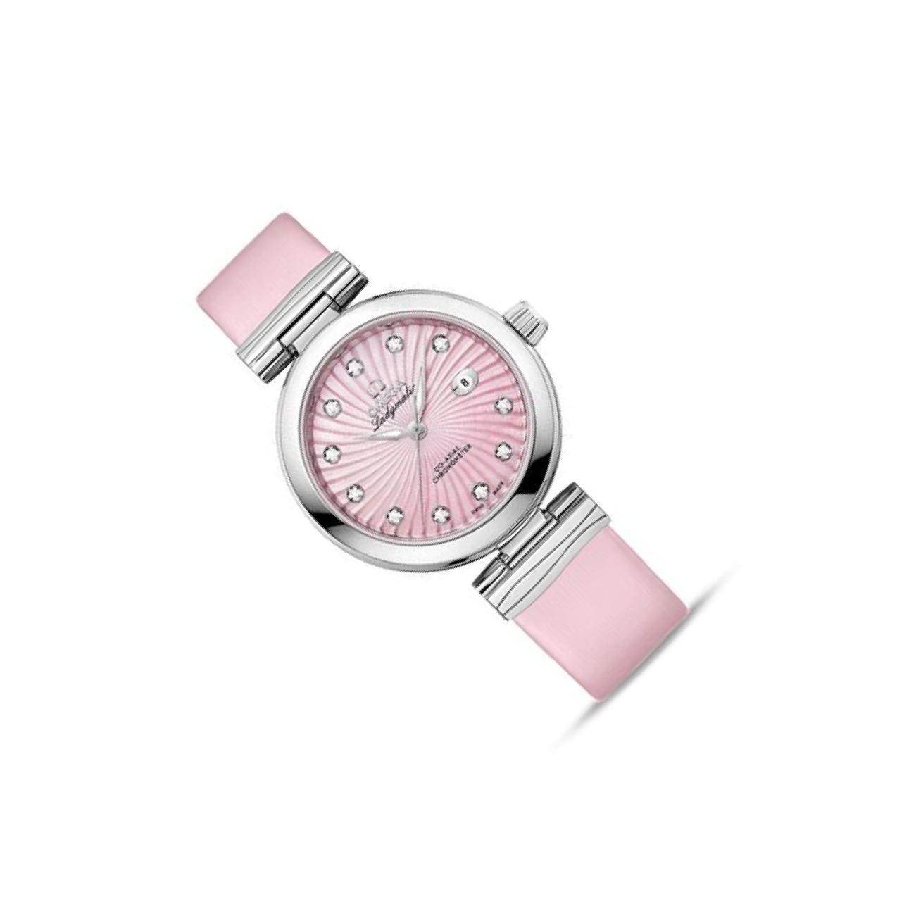 Omega De Ville Ladymatic 425.32 Pink Dial, Stainless Steel, 34.0