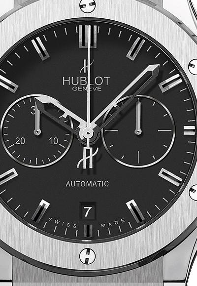 Hublot Classic Fusion 521.NX Black Dial, Titanium, 45.0 mm, Self