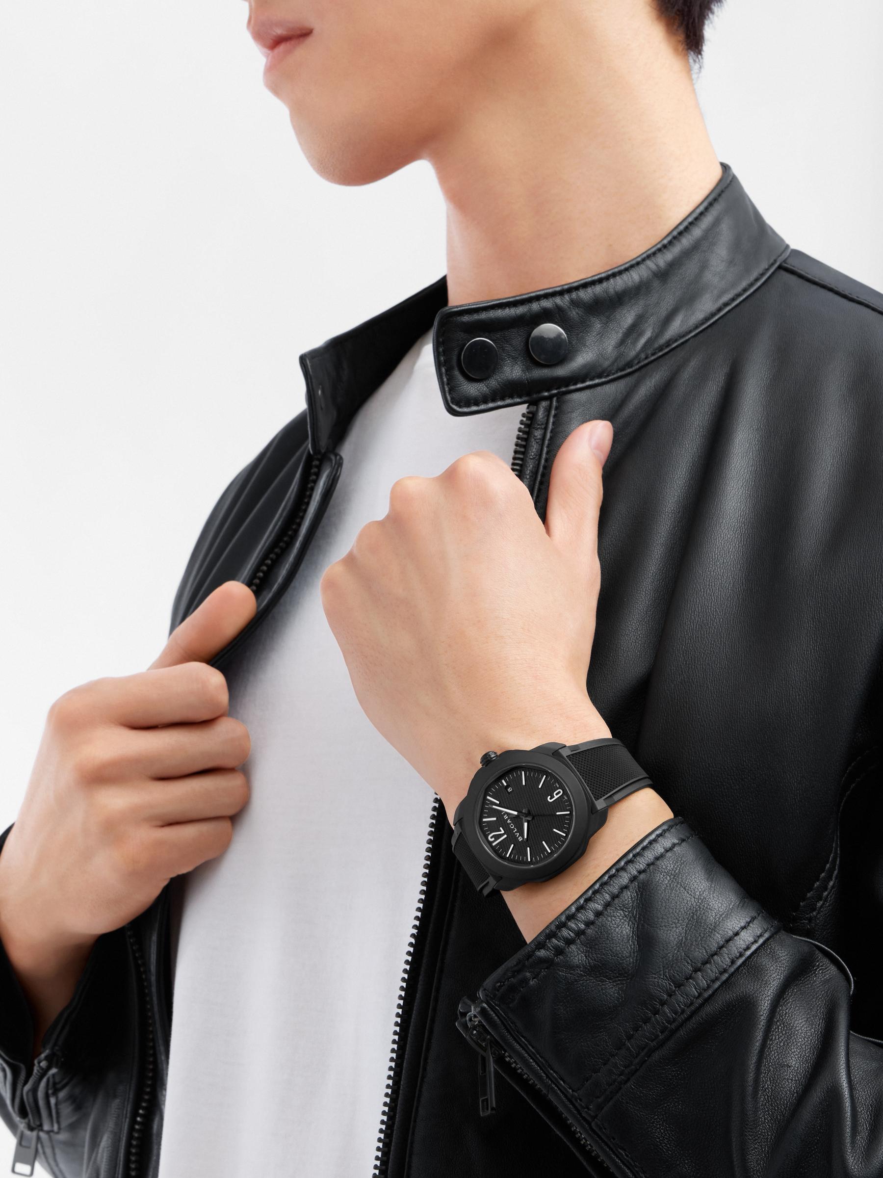 純銀　銀盃3個　208g Bulgari Octo Roma Steel, 41.0 mm, Alligator Leather, 100.0 m