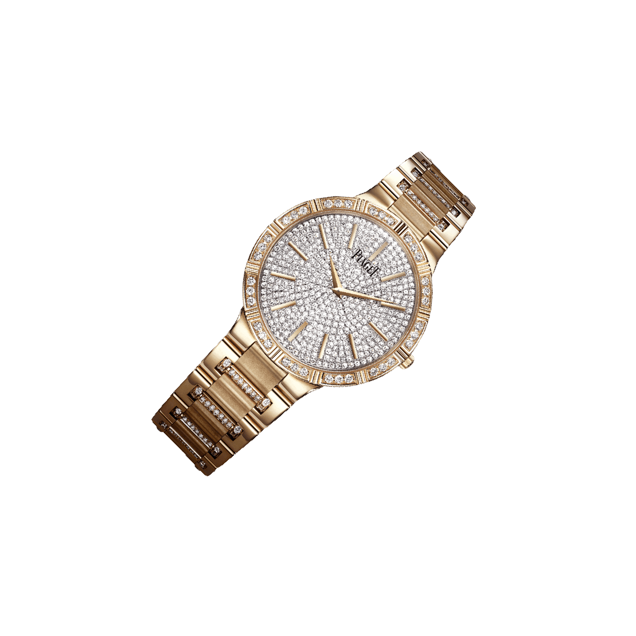 Piaget Dancer 37054 Diamond Pave Dial, 18k Rose Gold, 38.0 mm 