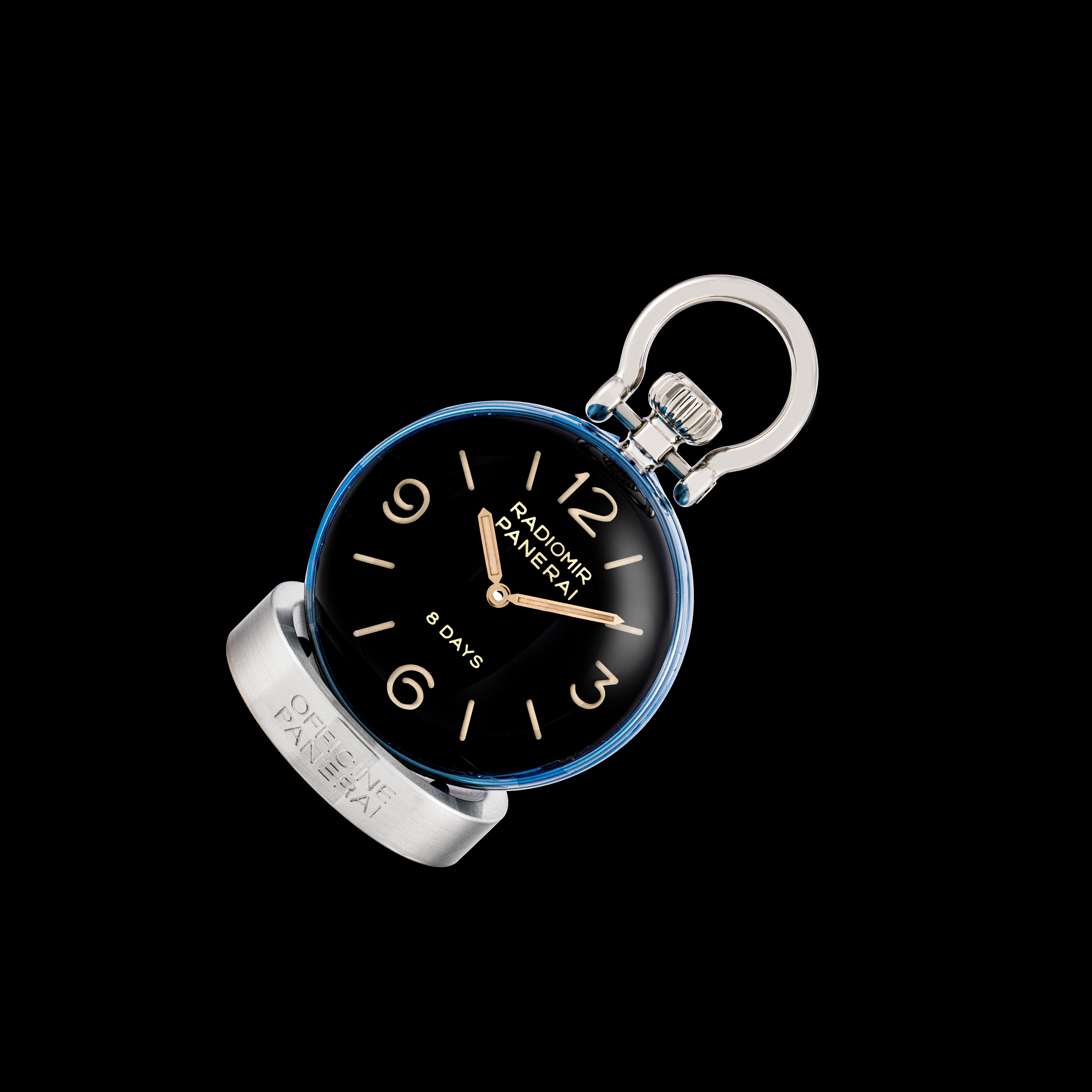 Panerai Clocks & Instruments 00581 Black Dial, Stainless Steel