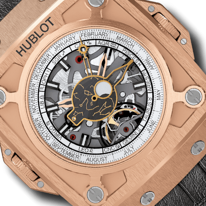Hublot MP 08 908.OX Skeleton Dial, 18k King Gold, 35.2 mm