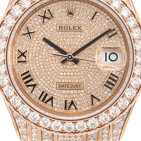 Rolex Pearlmaster 39 86405 Diamond Pave Dial, 18kt Everose Gold
