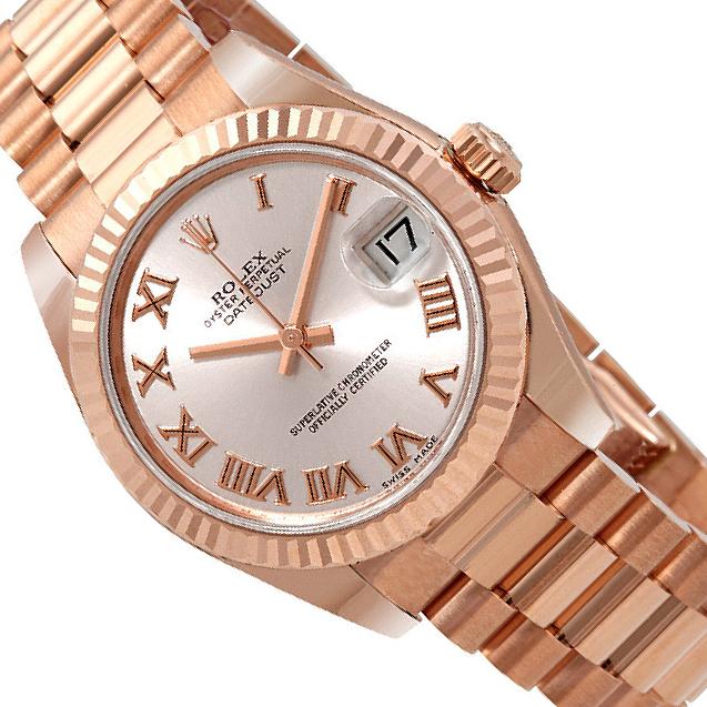 Rolex Lady-Datejust 31 178275 Pink Dial, 18k Everose Gold, 31.0 mm