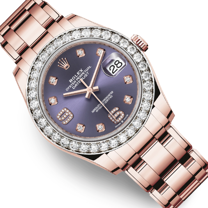 Rolex Pearlmaster 39 86285 Aubergine Dial, Rose Gold, 39.0 mm