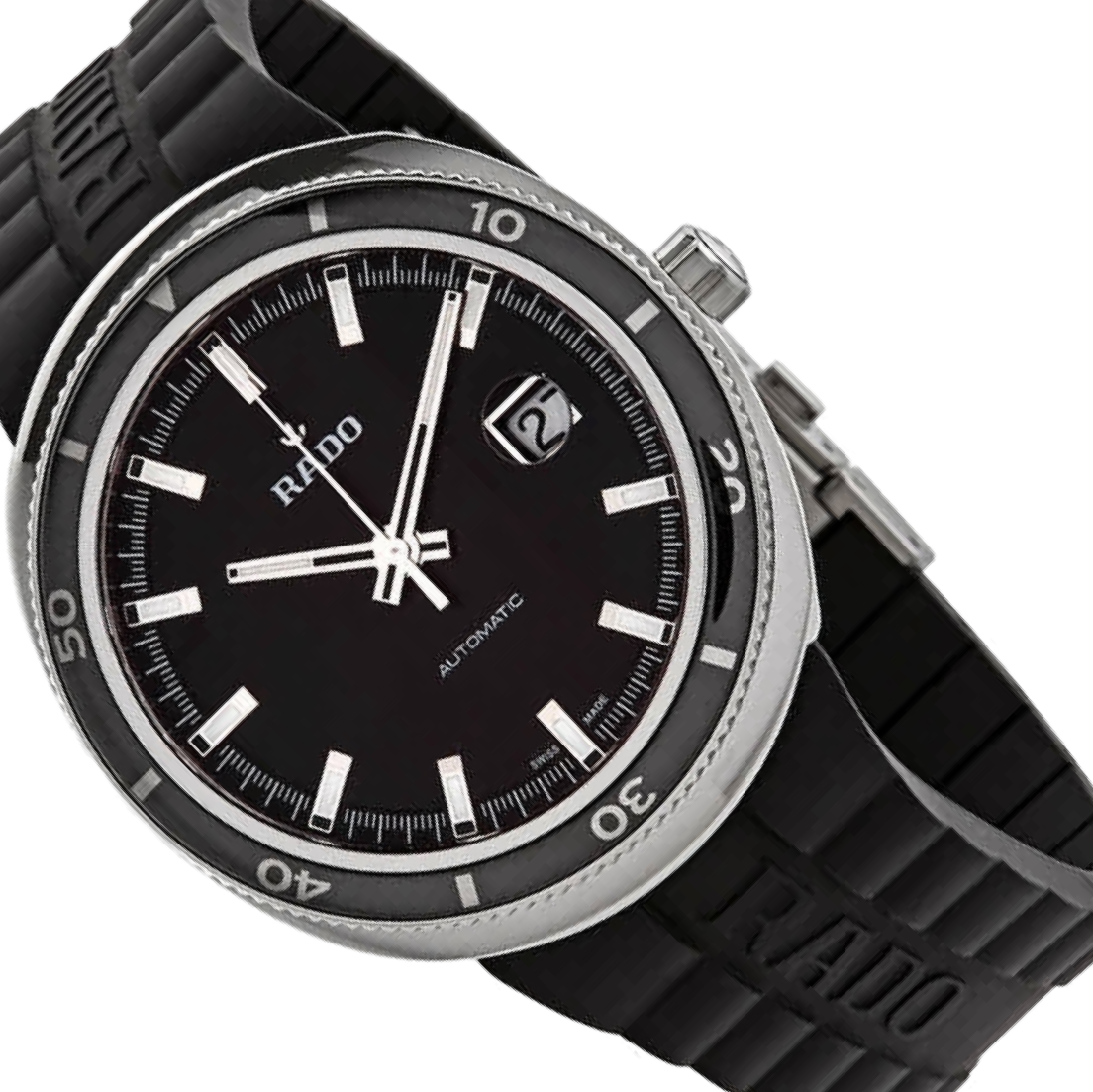 Rado D-Star 1595 Black Dial, Stainless Steel, Automatic, Men's Watch