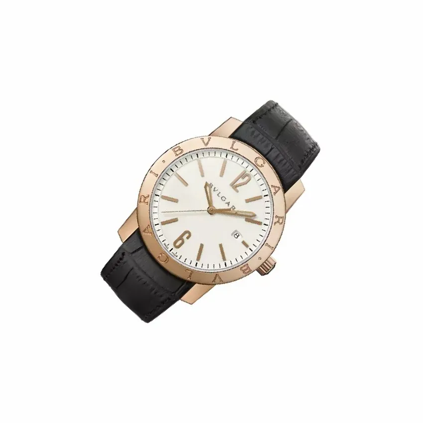 Bulgari Bulgari Solotempo White Dial, Pink Gold, 39.0 mm, Self Winding