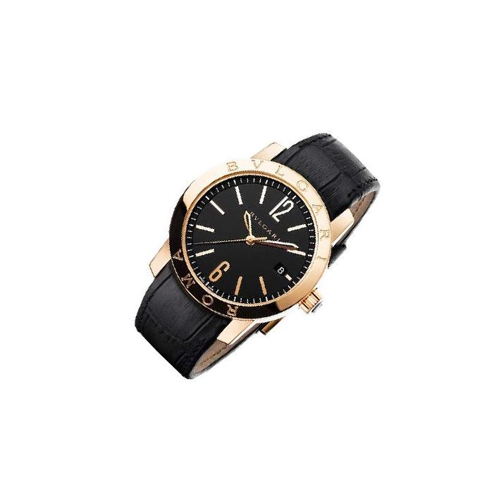 Bulgari Bulgari Solotempo Black Dial, Pink Gold, 39.0 mm, Self Winding