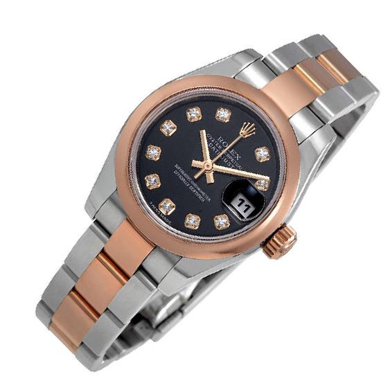 Rolex Lady-Datejust 179161 Black Dial, Stainless Steel, 26.0 mm