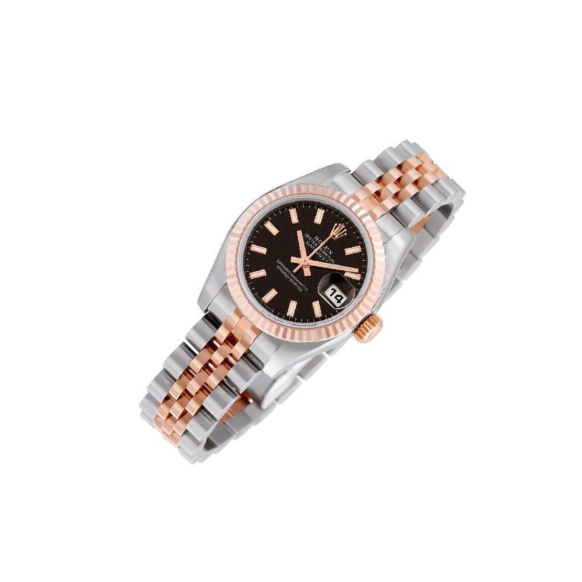 Rolex Lady-Datejust 26 179171 Black Dial, 18k Everose Gold, 26.0