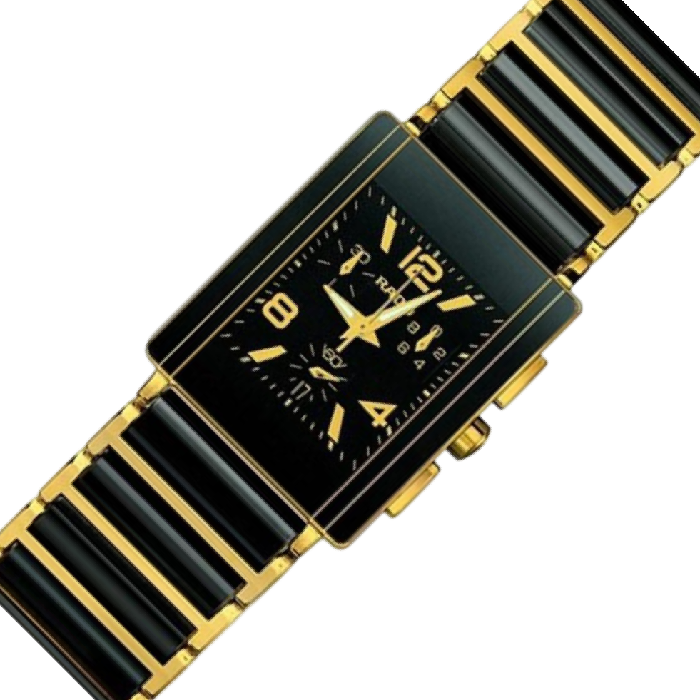Rado Integral 2059 Black Dial, 18kt Yellow Gold, Chronograph