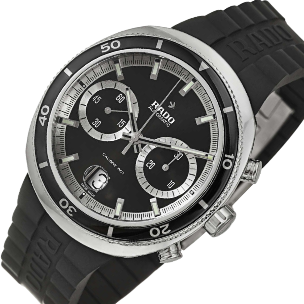 Rado D-Star 1596 Black Dial, Ceramic, 43.0 mm, Chronograph