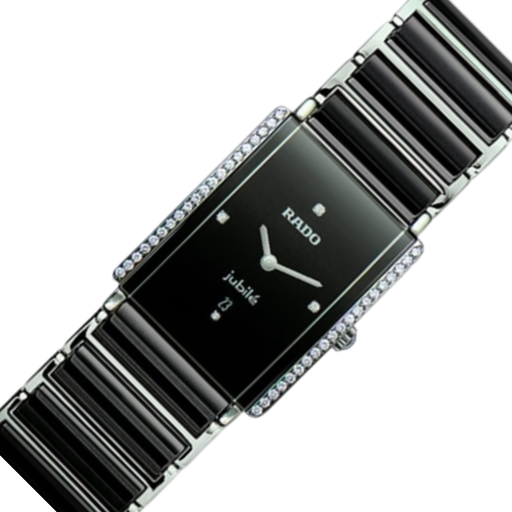 Rado Integral 2042 Black Dial, Ceramic, Midsize Watch, 40 Diamonds