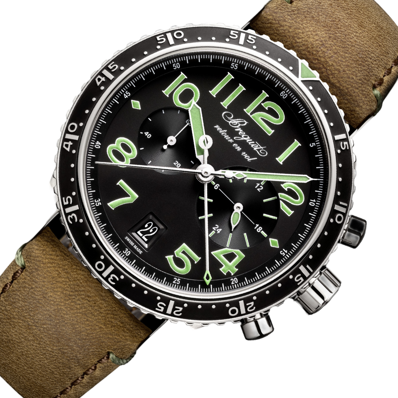 Breguet Type XX 3815TI Black Dial, Titanium, 42.0 mm, Self Winding