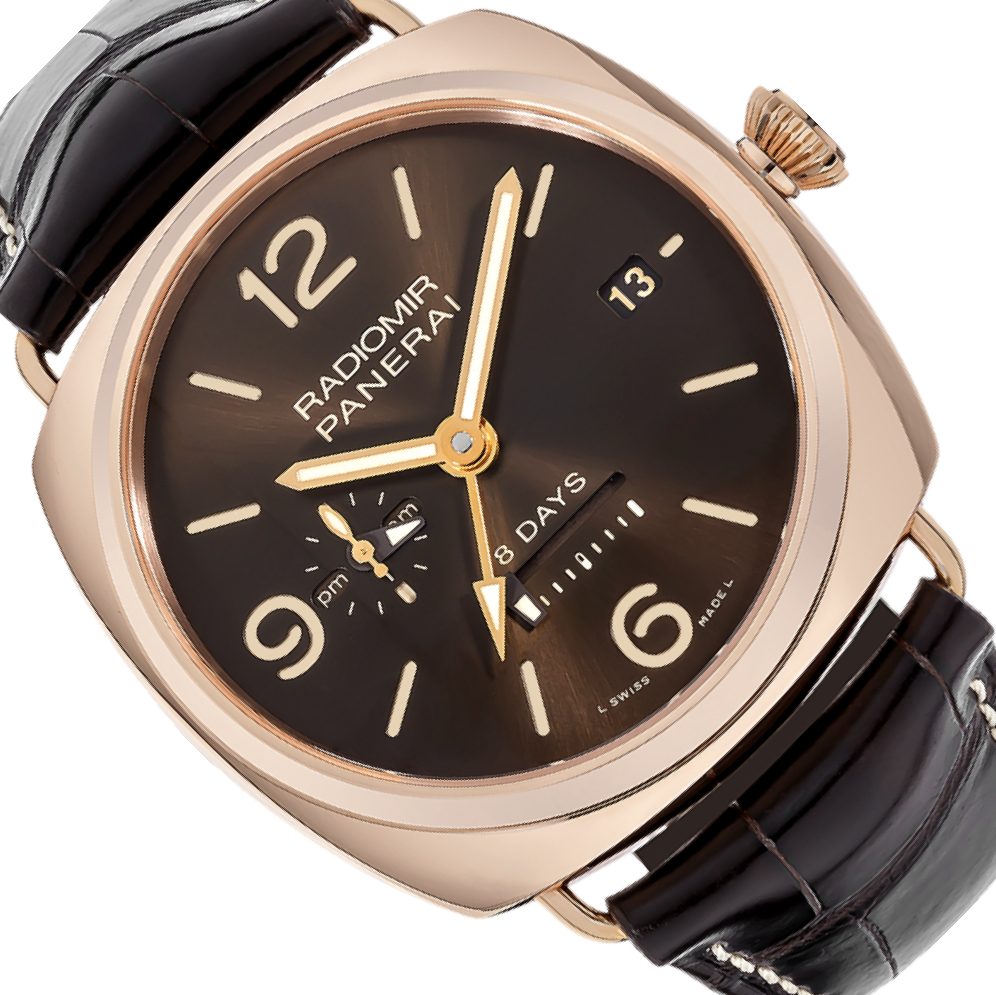 Panerai Radiomir 8 Days 00395 Brown Dial, Red Gold, 45.0 mm, Oro Rosso