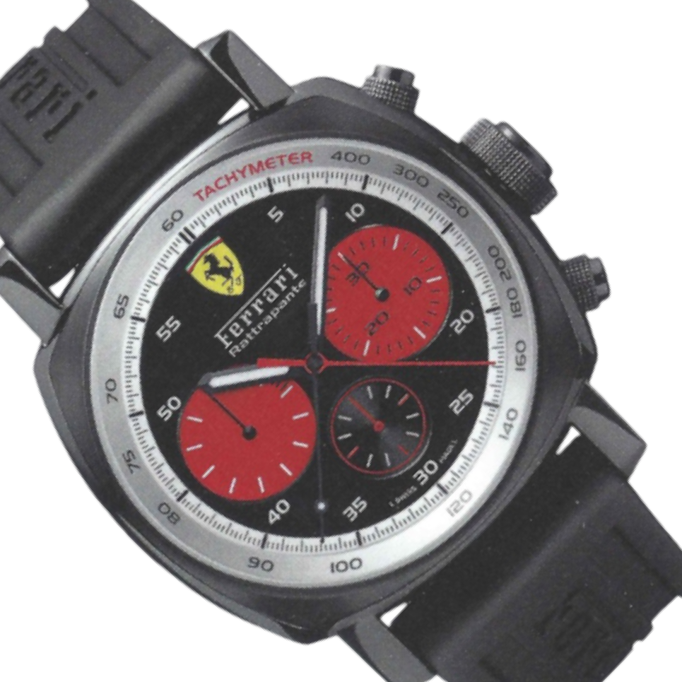 Panerai Ferrari Scuderia 00033 Black Dial, Stainless Steel, 45.0