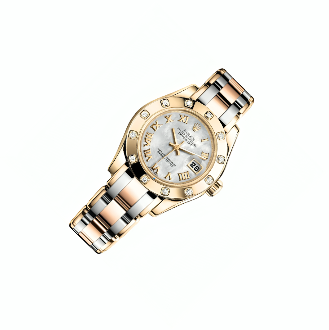 Rolex Lady-Datejust 29 80318 White Mother of Pearl Diamond Dial