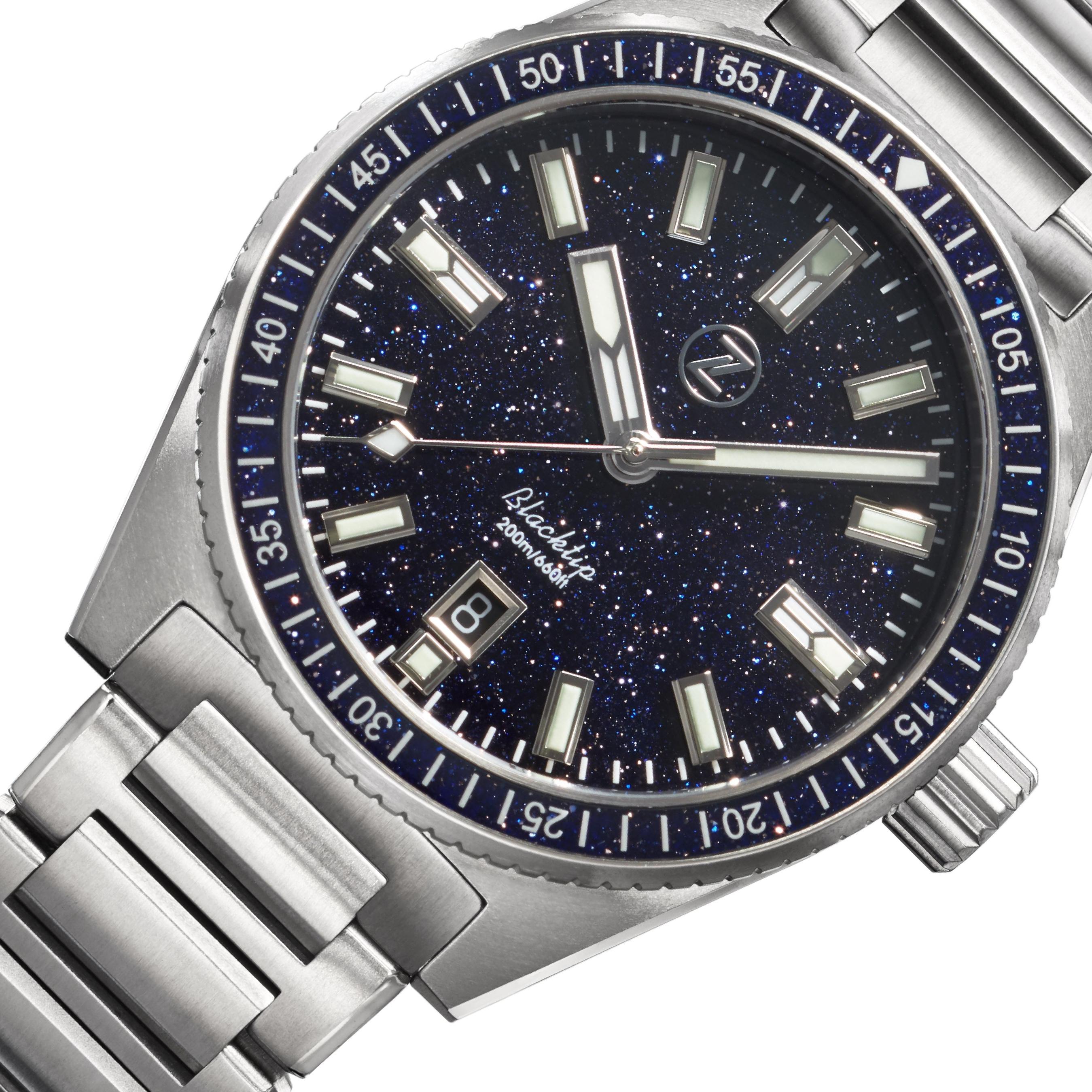 Zelos Blacktip 200 m Aventurine, Aventurine Dial, Titanium, 41 mm