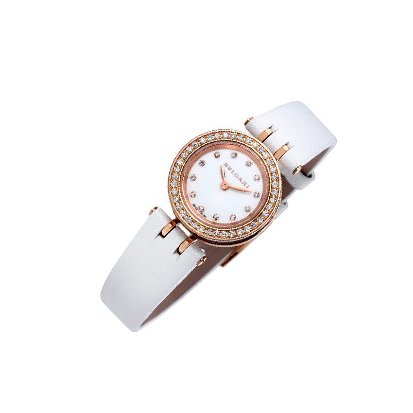 Bulgari B.Zero1 White Dial, Pink Gold, 23.0 mm, Gem-Set Two Tone
