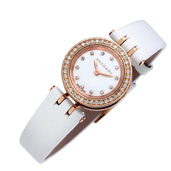 Bulgari B.Zero1 White Dial, Pink Gold, 23.0 mm, Gem-Set Two Tone