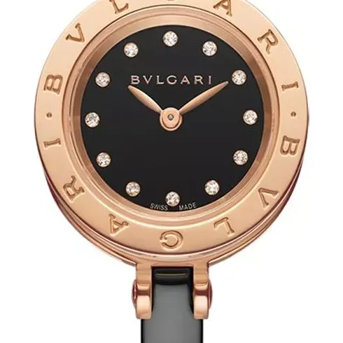 BVLGARI 美品】 Bulgari B.Zero1 Black Dial, Pink Gold Ceramic, 23.0 mm