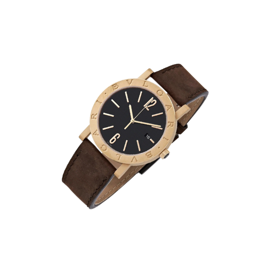 Bulgari Bulgari Solotempo Black Dial, Bronze, 41.0 mm,Men's Watch