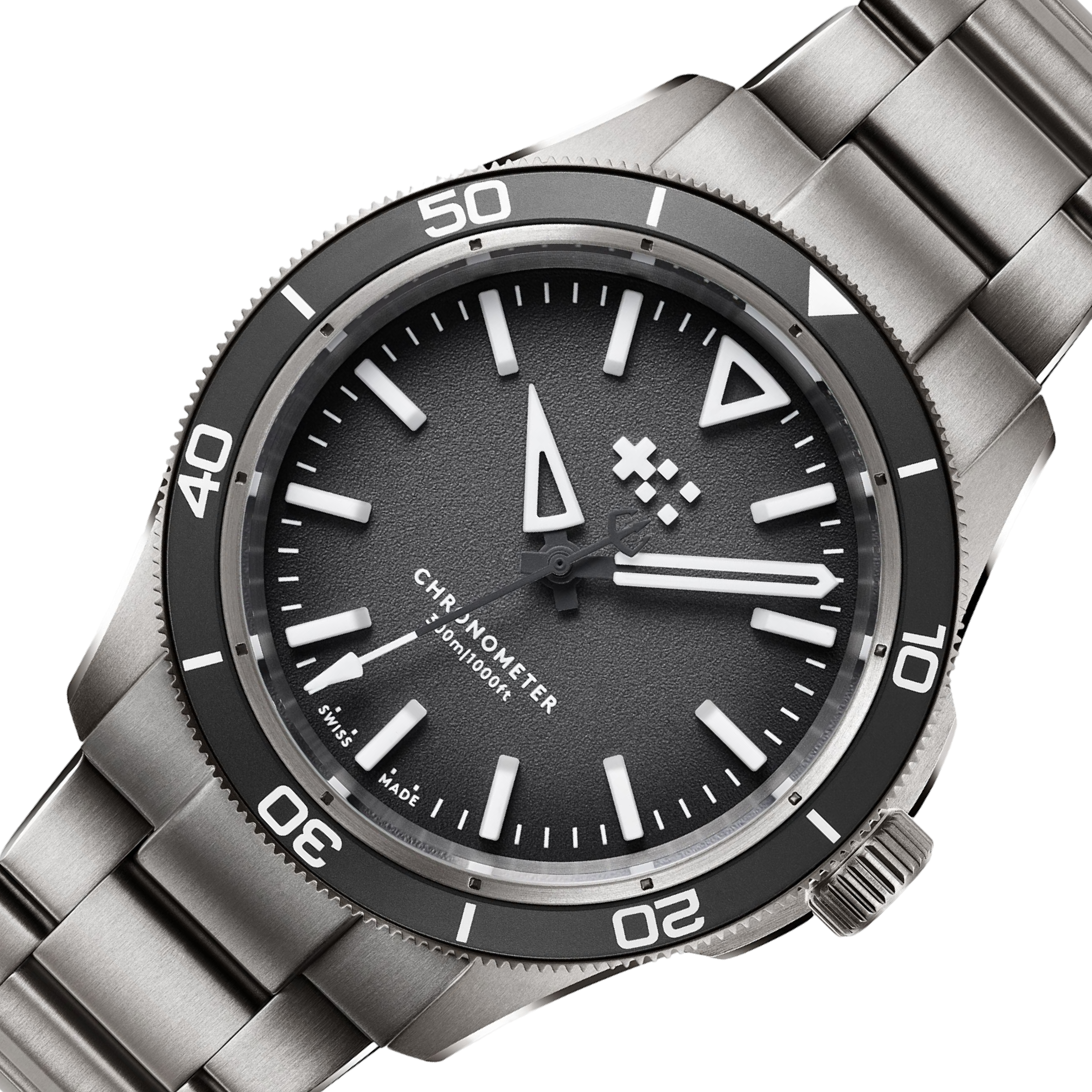 Christopher Ward Trident C60 Black Dial, Titanium, 41.0 mm, Lumière