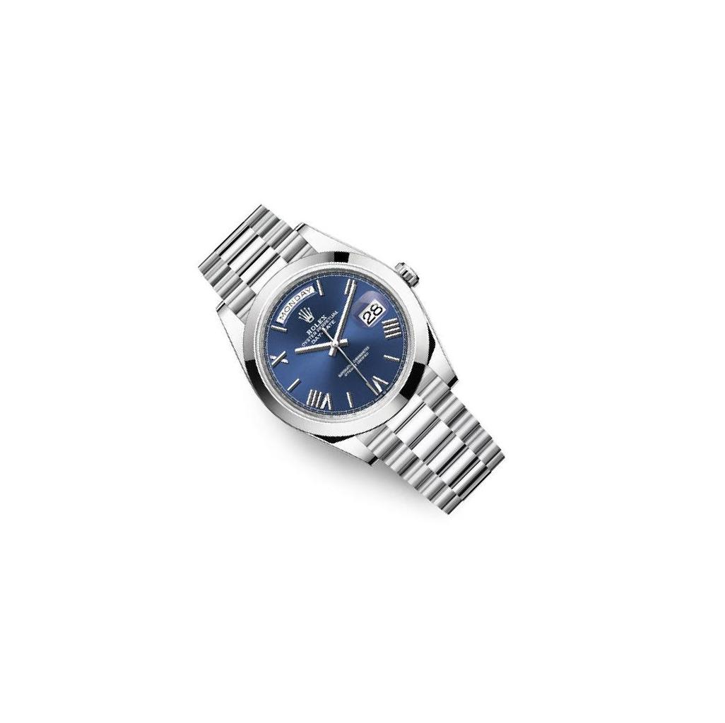 Rolex Day-Date 40 228206 Blue Dial, Platinum, President, Men's Watch