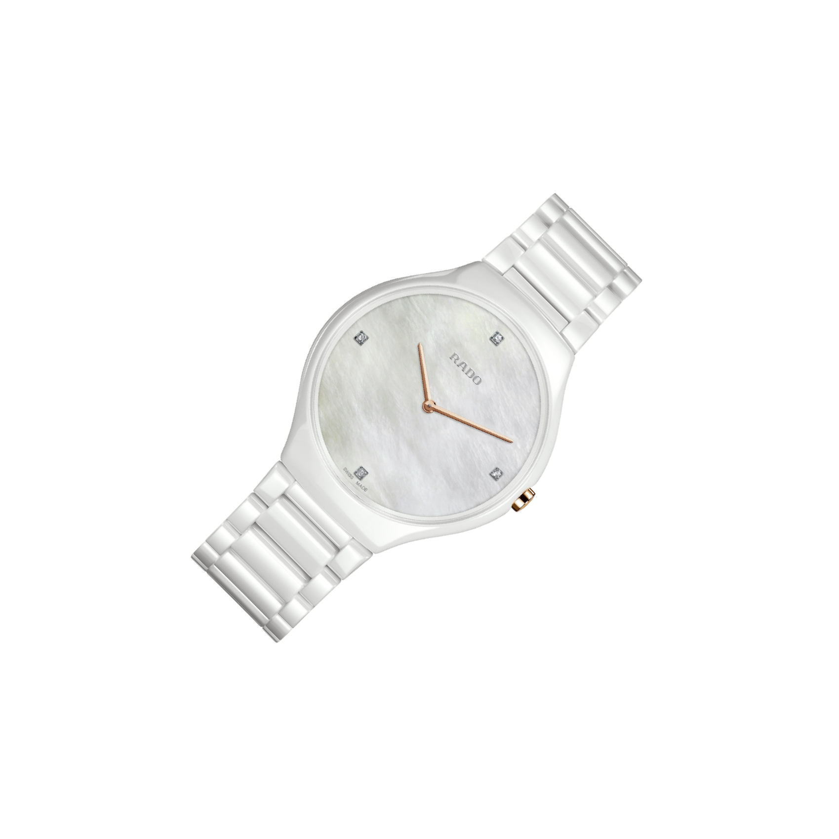 Rado TRUE Round 2795 White Dial, High-Tech Ceramic, Titanium, 39.0