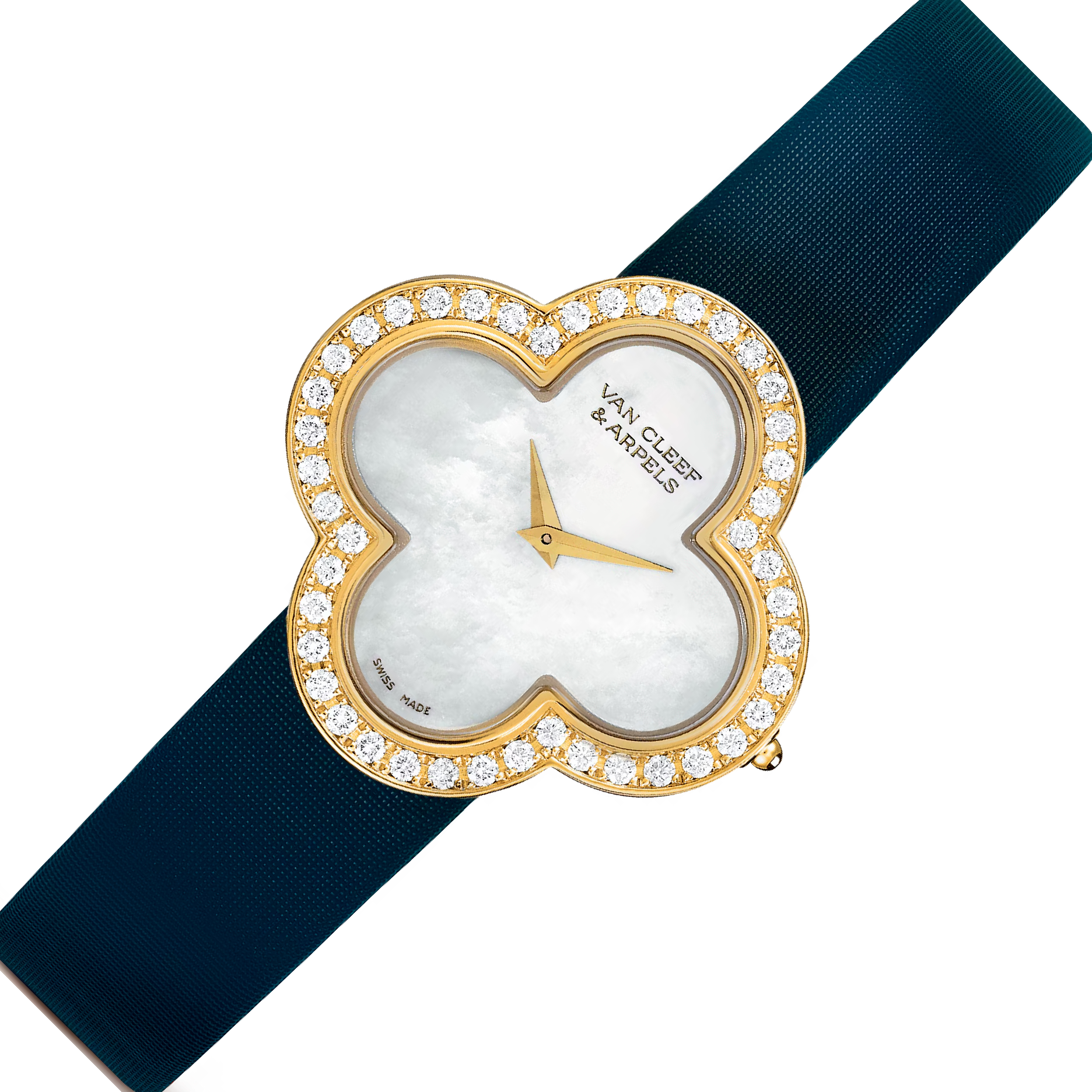 Van Cleef & Arpels Alhambra Small White Dial, 18K Yellow Gold Case