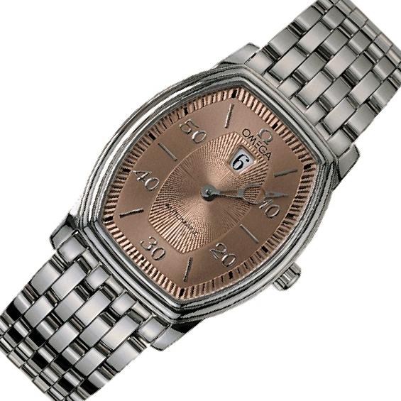 Omega De Ville 4553.61 Salmon Dial, Stainless Steel, 31.2 mm, Tonneau