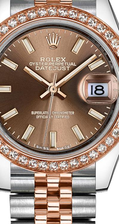 Rolex Lady-Datejust 279381 Chocolate Dial, Stainless Steel, 28.0