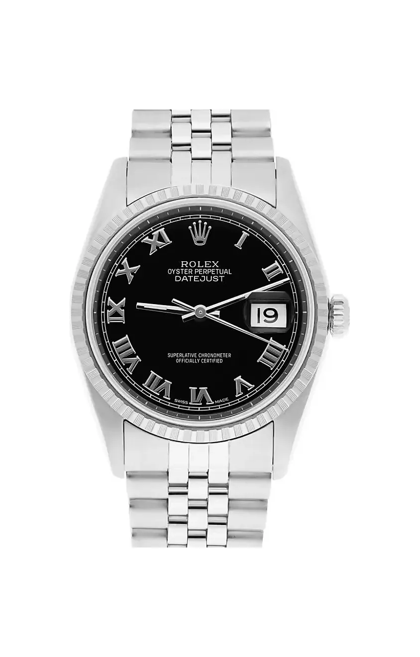 Rolex Datejust 16220 Black Dial, Stainless Steel, 36.0 mm