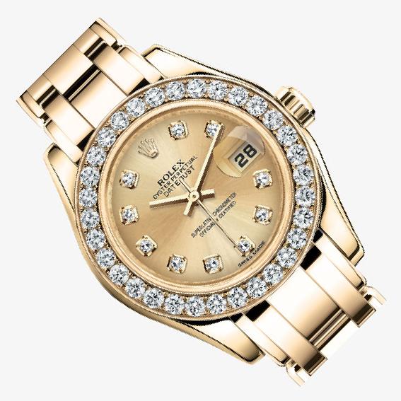 Rolex Pearlmaster 29 80298 Champagne Dial, Yellow Gold, 29.0 mm