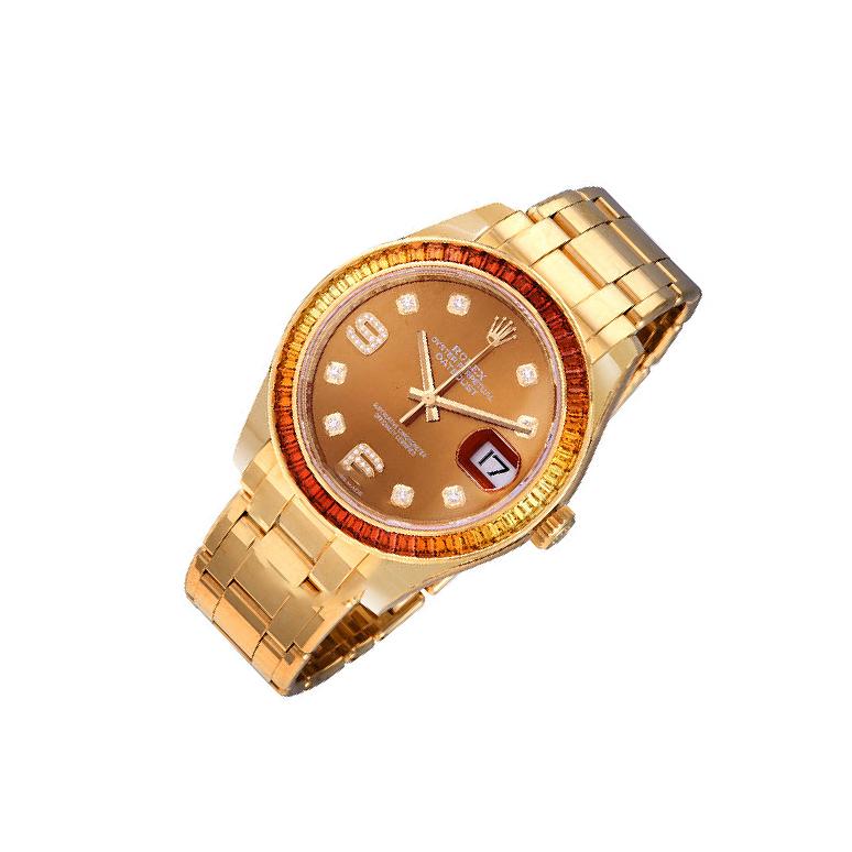 Rolex Pearlmaster 39 86348 Orange Dial, 18kt Yellow Gold