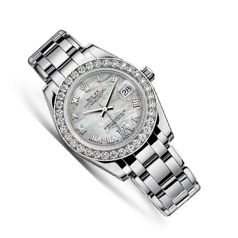 Rolex Lady-Datejust 34 81299 White Mother of Pearl Dial, 34.0 mm