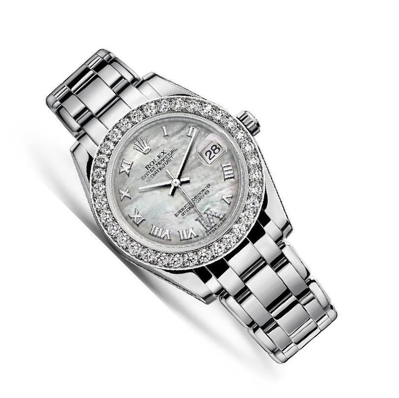 Rolex Lady-Datejust 34 81299 White Mother of Pearl Dial, 34.0 mm
