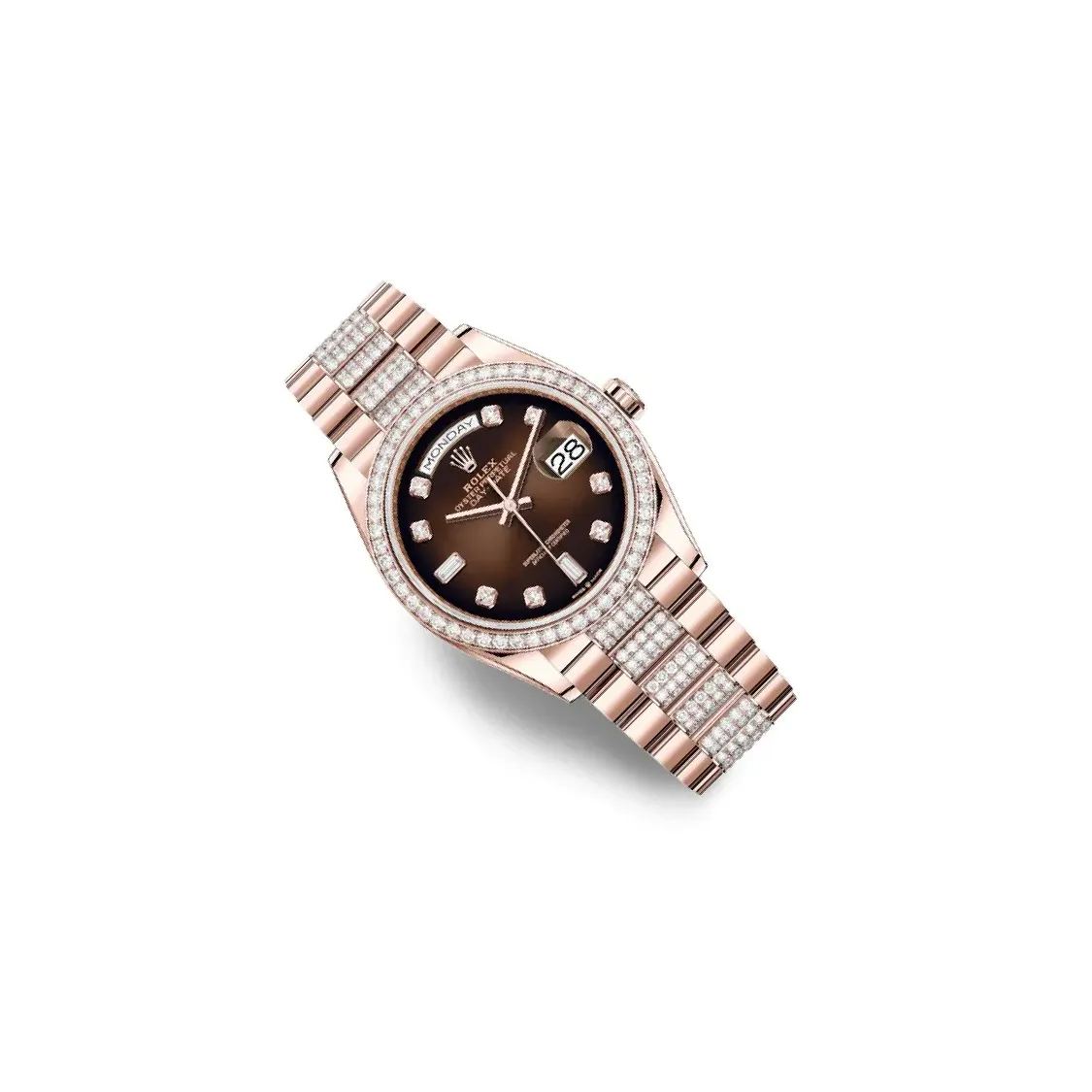 Rolex Day-Date 36 128345 Chocolate Dial, 18kt Everose Gold