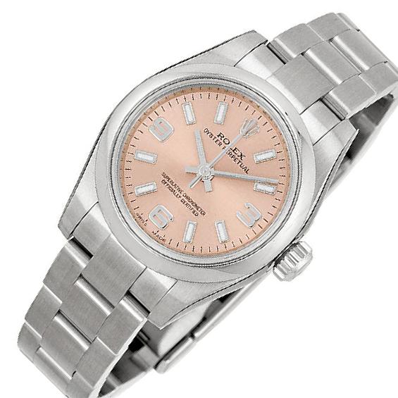 Rolex Oyster Perpetual 26 176200 Pink Dial, Stainless Steel, 26.0