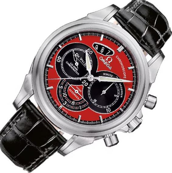 Omega De Ville 41 4851.61 Red Dial, Stainless Steel, 41.0 mm