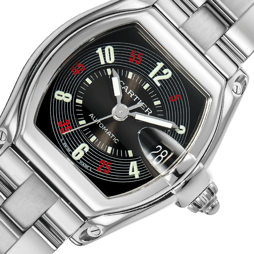 Cartier Roadster W620 Black Dial, Stainless Steel, 38.0 mm, Men's