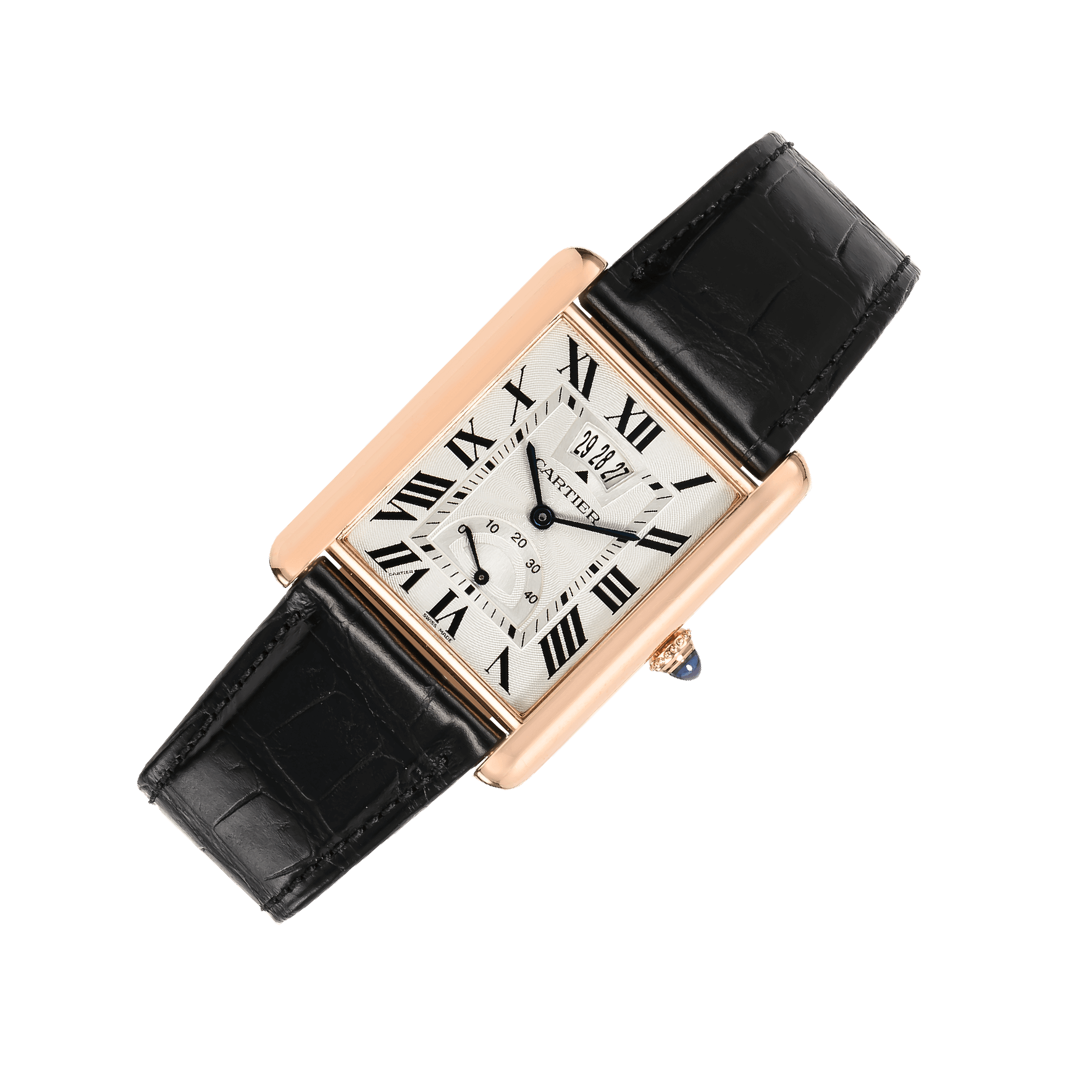 Cartier Tank Louis W156 Silver Dial, 18kt Rose Gold, mm