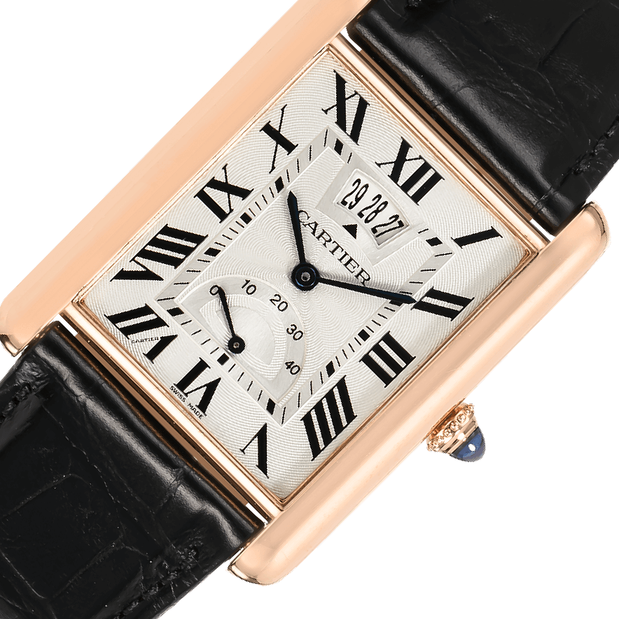 Cartier Tank Louis W156 Silver Dial, 18kt Rose Gold, mm